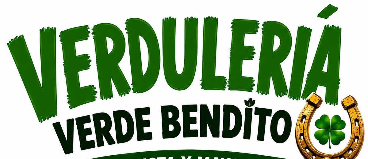 Logo del cartel de Verdulería Verde Bendito